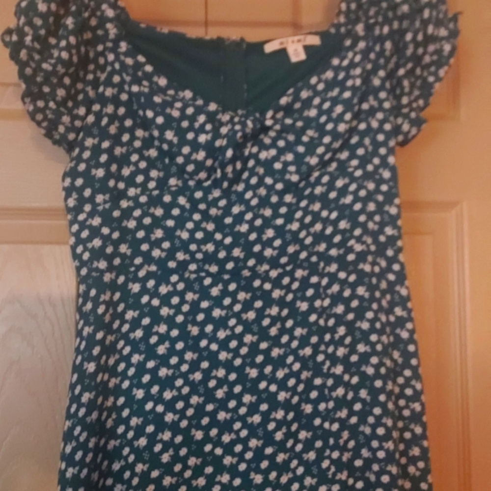 Floral Summer Dress puffed sleeves